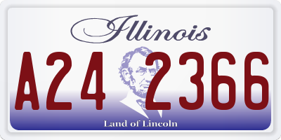 IL license plate A242366