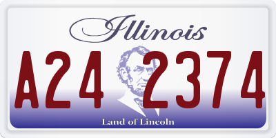IL license plate A242374