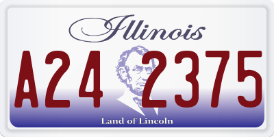 IL license plate A242375