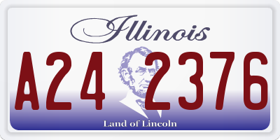 IL license plate A242376
