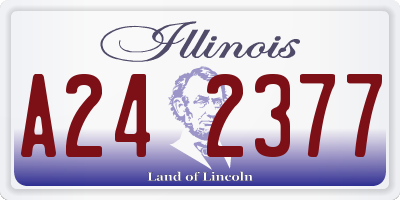 IL license plate A242377