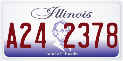 IL license plate A242378
