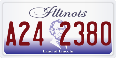 IL license plate A242380