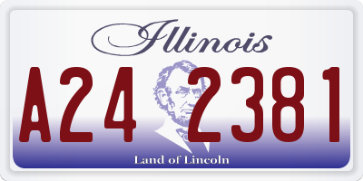 IL license plate A242381