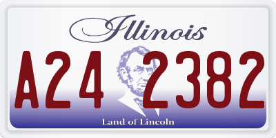 IL license plate A242382