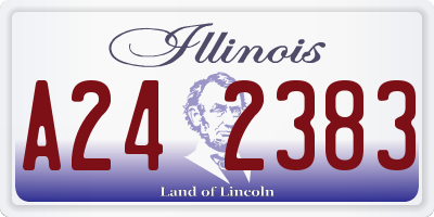 IL license plate A242383