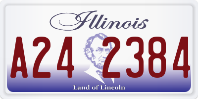 IL license plate A242384