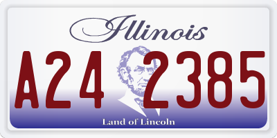 IL license plate A242385