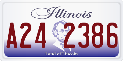 IL license plate A242386