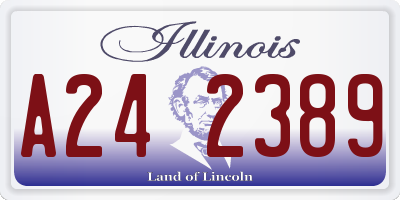 IL license plate A242389