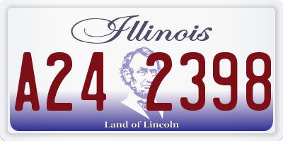 IL license plate A242398