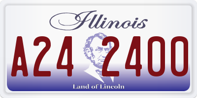 IL license plate A242400