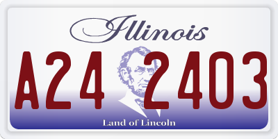 IL license plate A242403