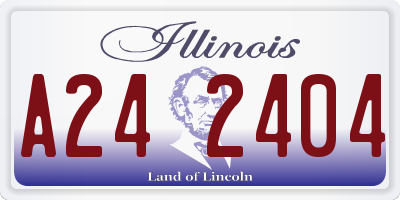 IL license plate A242404