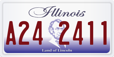 IL license plate A242411