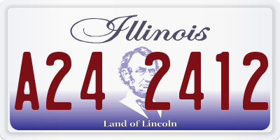IL license plate A242412