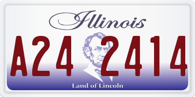 IL license plate A242414