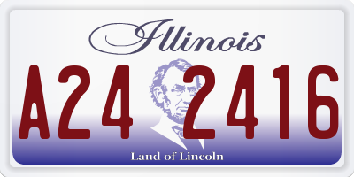 IL license plate A242416
