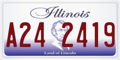 IL license plate A242419