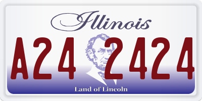 IL license plate A242424