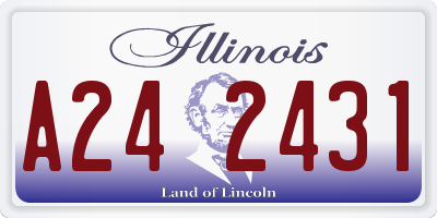 IL license plate A242431