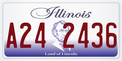 IL license plate A242436