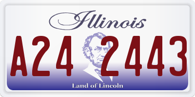 IL license plate A242443