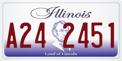 IL license plate A242451