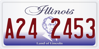 IL license plate A242453