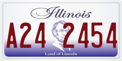 IL license plate A242454