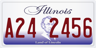 IL license plate A242456