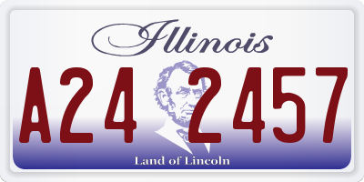 IL license plate A242457