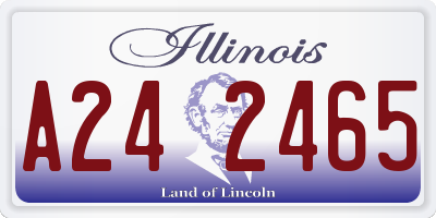 IL license plate A242465