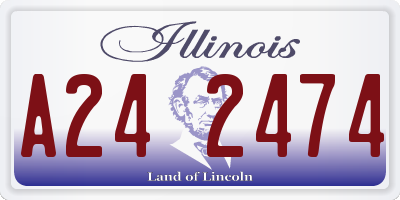 IL license plate A242474