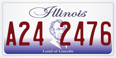 IL license plate A242476