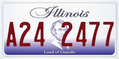 IL license plate A242477