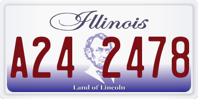 IL license plate A242478