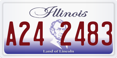 IL license plate A242483
