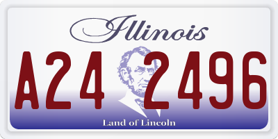 IL license plate A242496