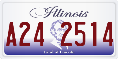 IL license plate A242514