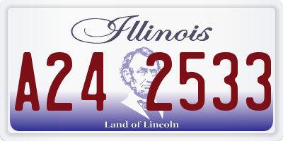 IL license plate A242533