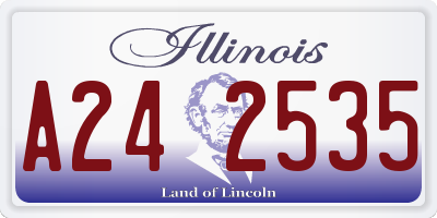 IL license plate A242535