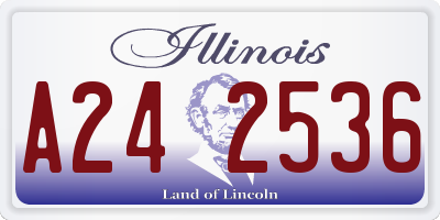 IL license plate A242536