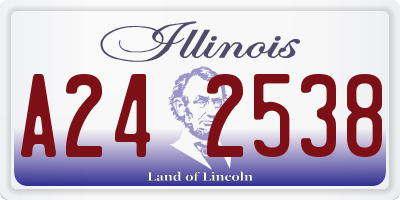 IL license plate A242538
