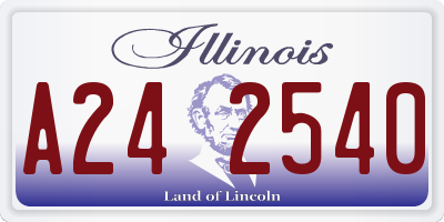 IL license plate A242540