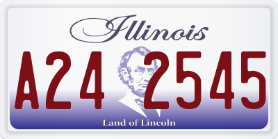 IL license plate A242545