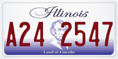 IL license plate A242547
