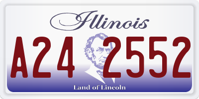 IL license plate A242552