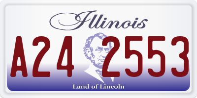 IL license plate A242553