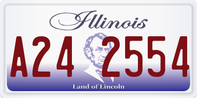IL license plate A242554